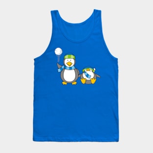 Snowballing Penguins Tank Top